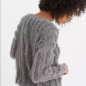 Madewell Fringe-Stripe Pullover Sweater, XS
